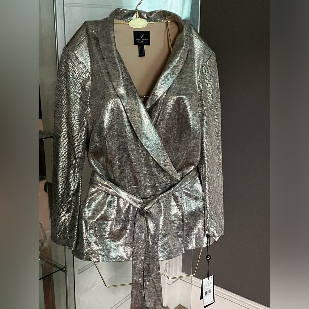 Going out evening metallic jacket top